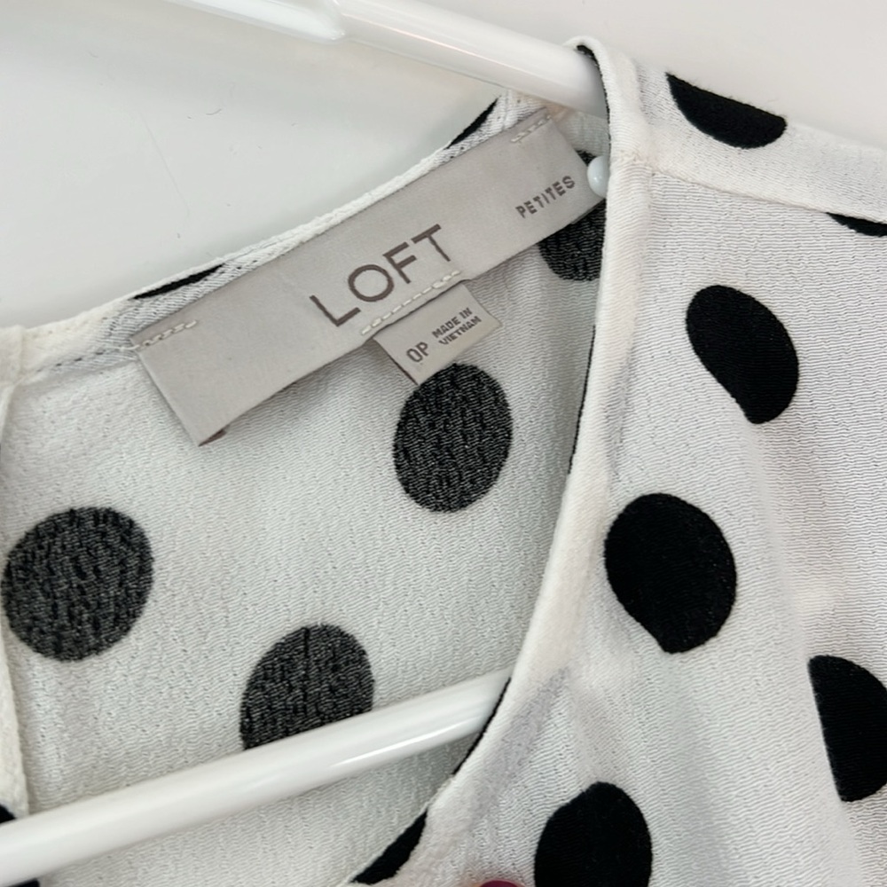 Loft petite pokadot midi dress - Picture 5 of 6